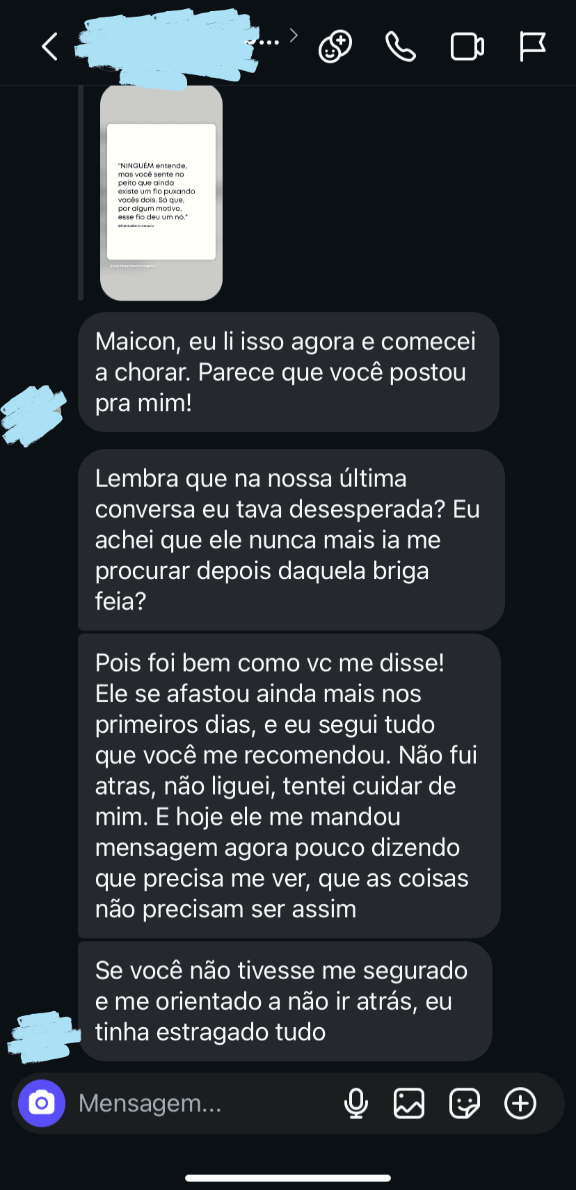Depoimento afastamento