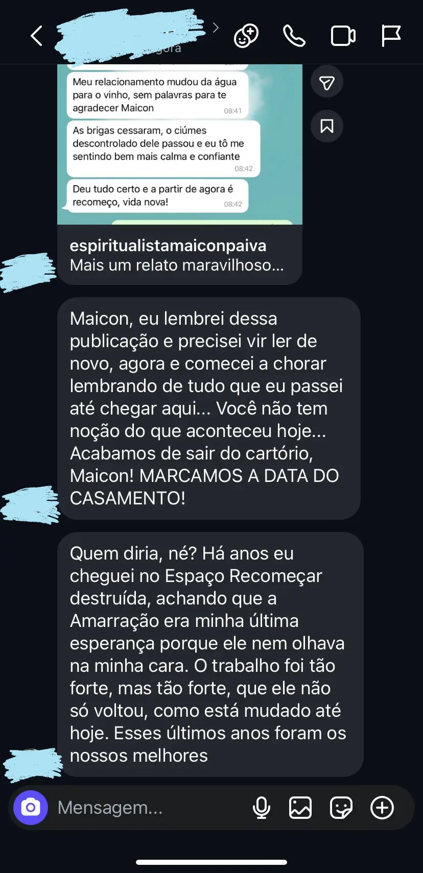 Recomeço e Casamento